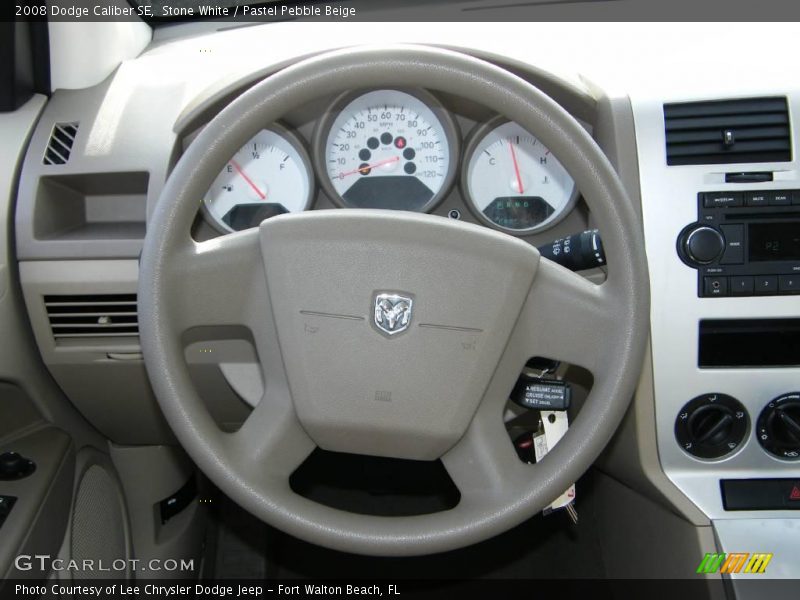 Stone White / Pastel Pebble Beige 2008 Dodge Caliber SE
