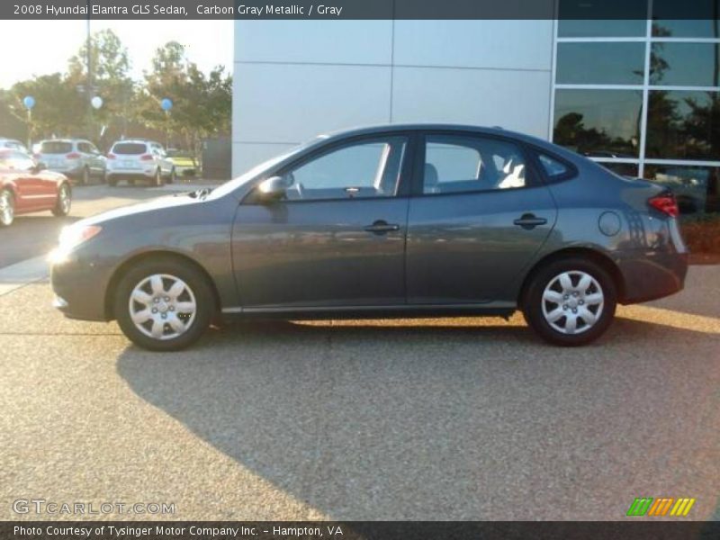 Carbon Gray Metallic / Gray 2008 Hyundai Elantra GLS Sedan