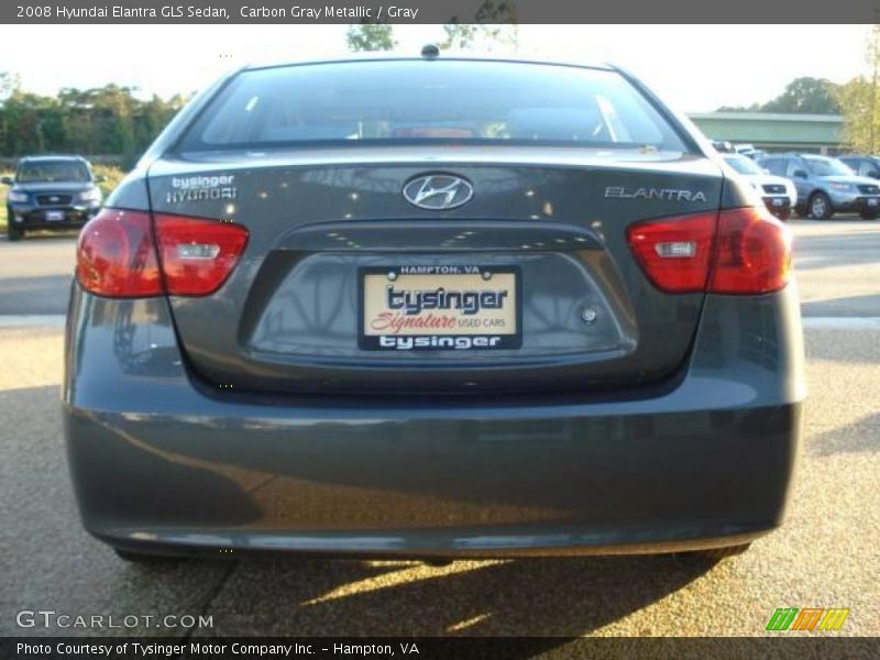 Carbon Gray Metallic / Gray 2008 Hyundai Elantra GLS Sedan