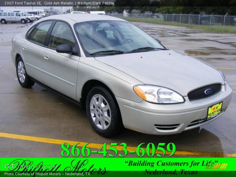 Gold Ash Metallic / Medium/Dark Pebble 2007 Ford Taurus SE