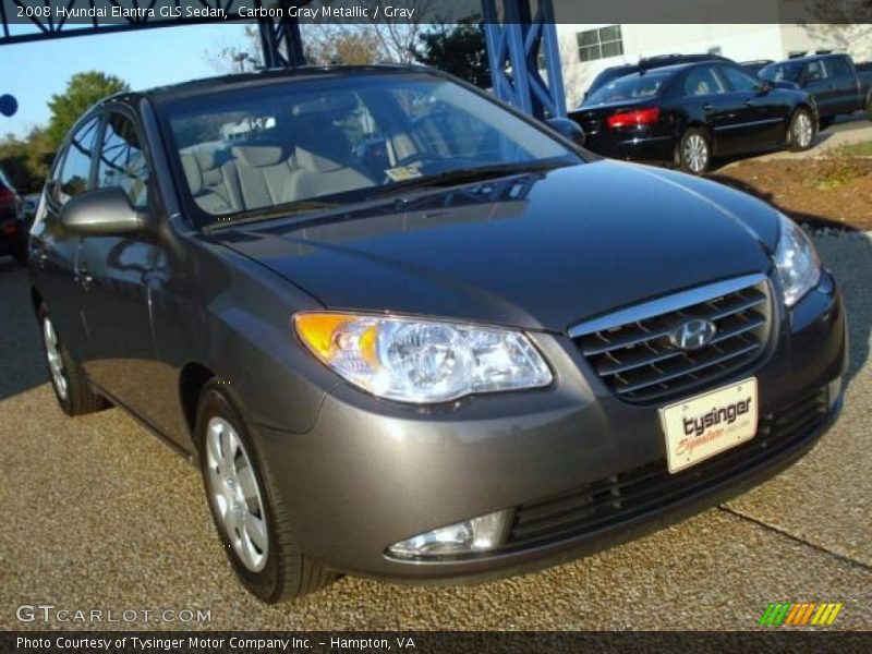 Carbon Gray Metallic / Gray 2008 Hyundai Elantra GLS Sedan