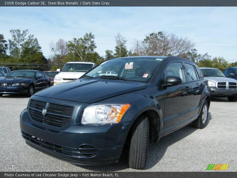 Steel Blue Metallic / Dark Slate Gray 2008 Dodge Caliber SE