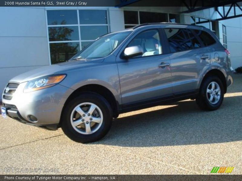 Steel Gray / Gray 2008 Hyundai Santa Fe GLS