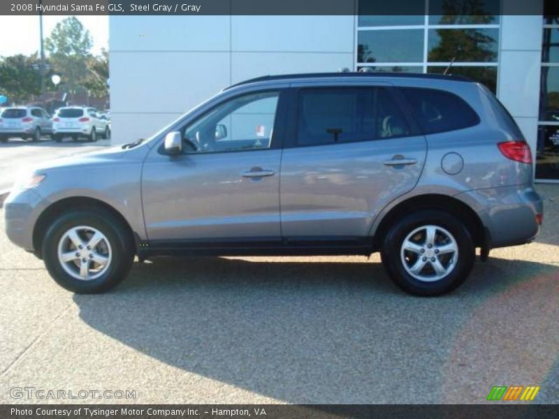 Steel Gray / Gray 2008 Hyundai Santa Fe GLS