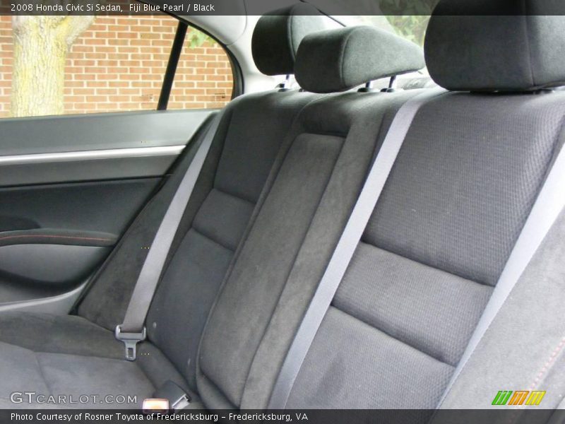 Fiji Blue Pearl / Black 2008 Honda Civic Si Sedan