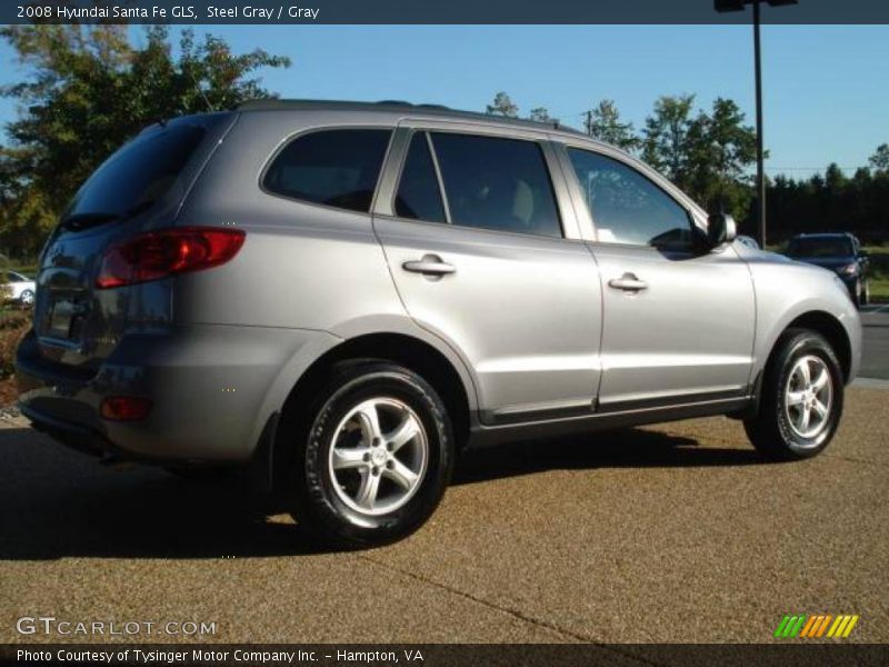Steel Gray / Gray 2008 Hyundai Santa Fe GLS