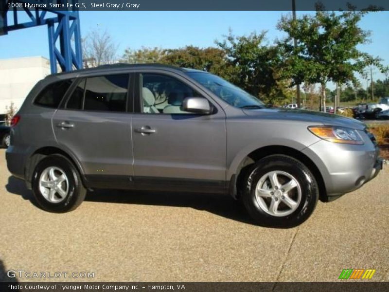 Steel Gray / Gray 2008 Hyundai Santa Fe GLS
