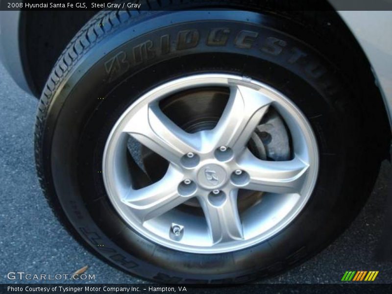 Steel Gray / Gray 2008 Hyundai Santa Fe GLS
