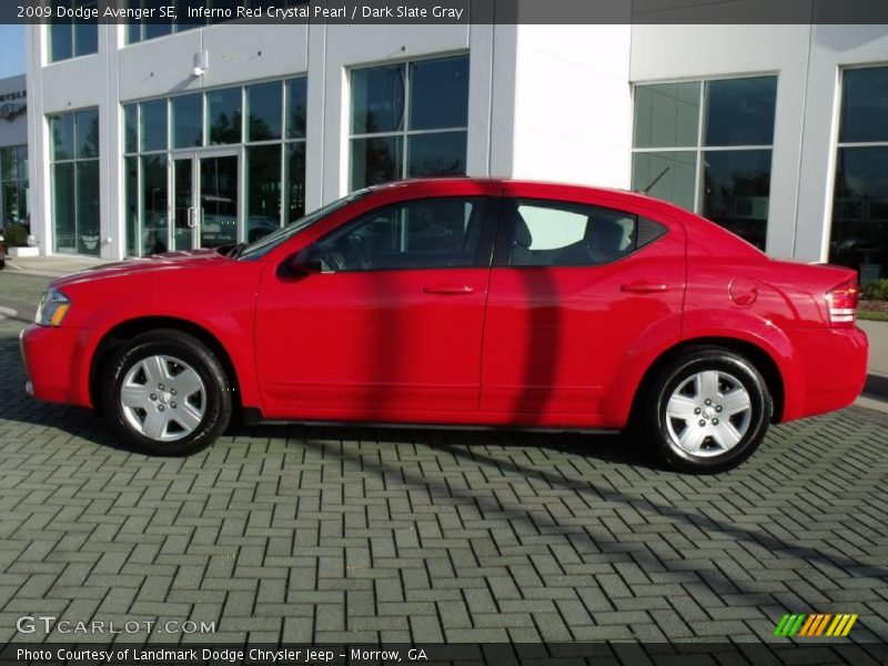 Inferno Red Crystal Pearl / Dark Slate Gray 2009 Dodge Avenger SE