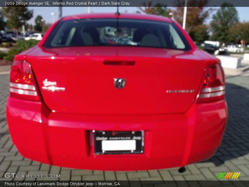 Inferno Red Crystal Pearl / Dark Slate Gray 2009 Dodge Avenger SE