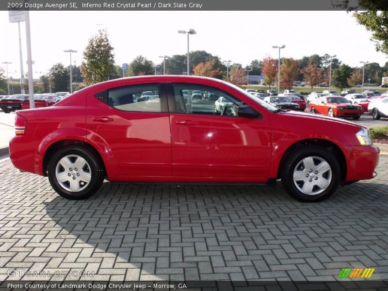 Inferno Red Crystal Pearl / Dark Slate Gray 2009 Dodge Avenger SE