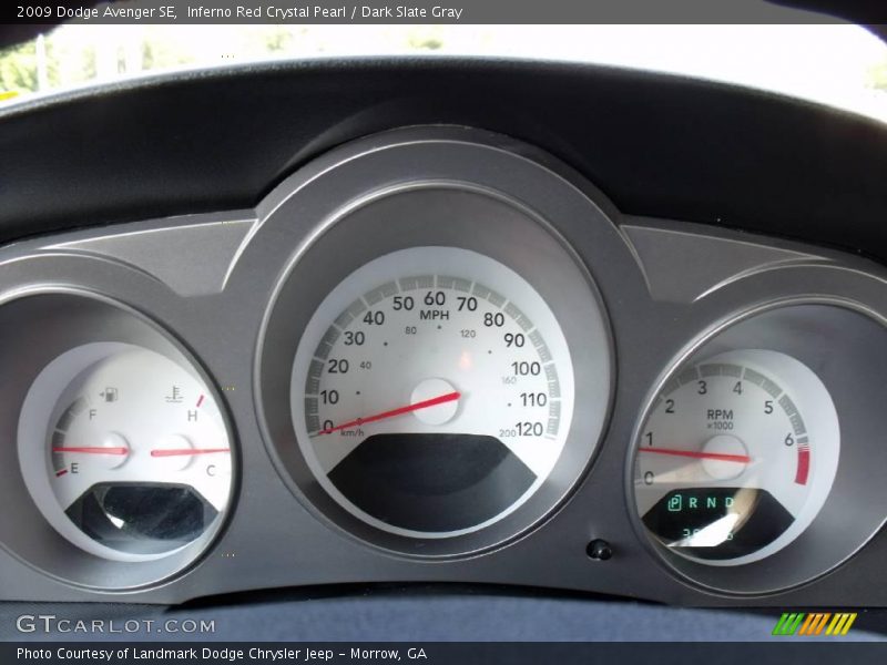 Inferno Red Crystal Pearl / Dark Slate Gray 2009 Dodge Avenger SE
