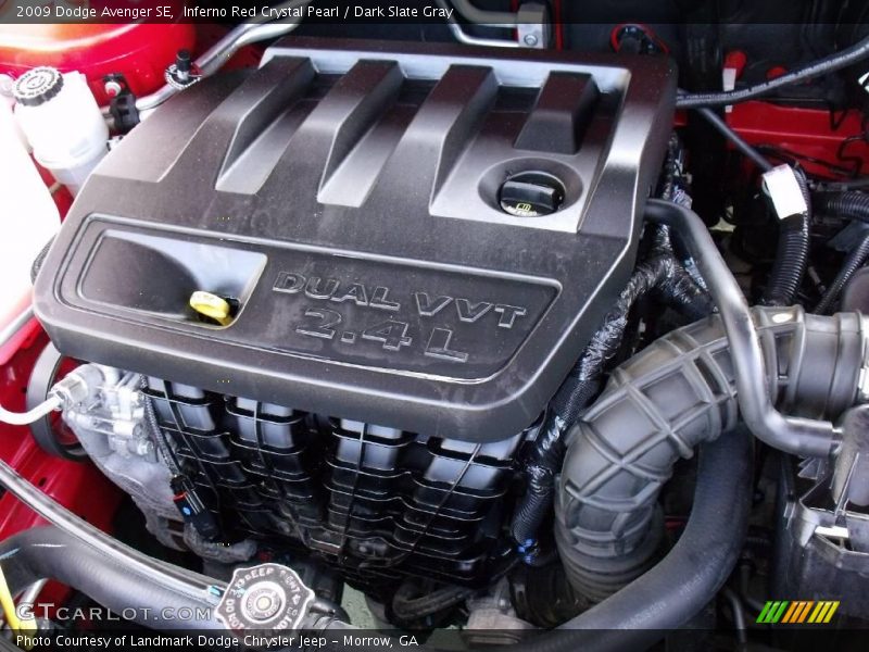 Inferno Red Crystal Pearl / Dark Slate Gray 2009 Dodge Avenger SE