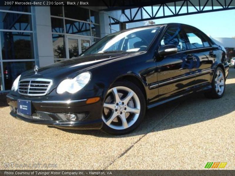 Black / Black 2007 Mercedes-Benz C 230 Sport