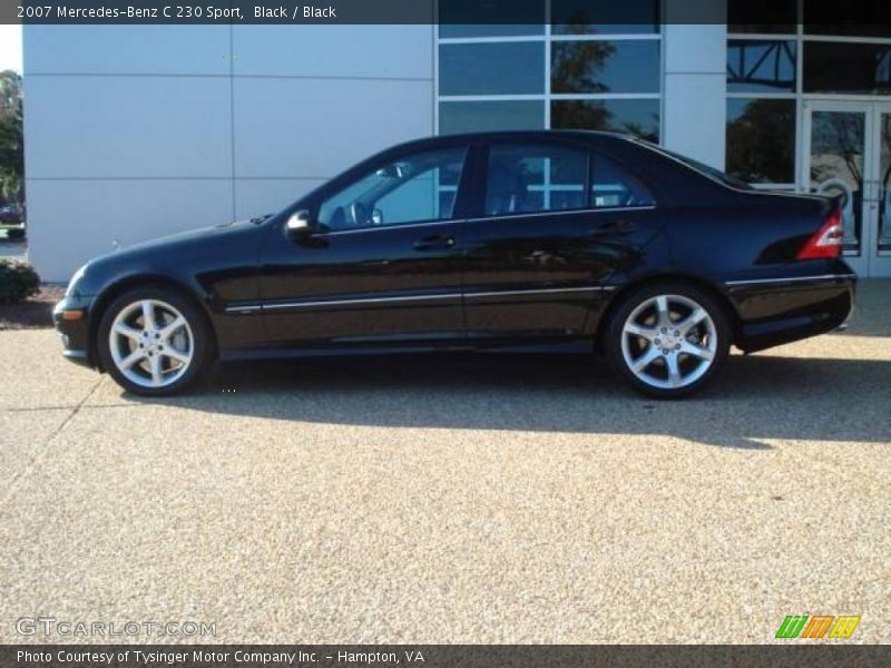 Black / Black 2007 Mercedes-Benz C 230 Sport