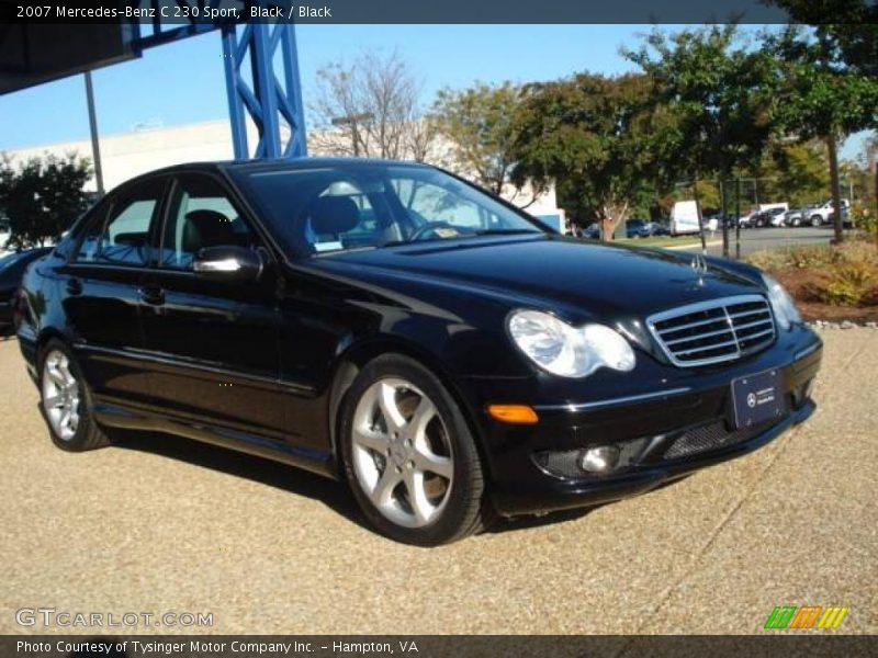 Black / Black 2007 Mercedes-Benz C 230 Sport