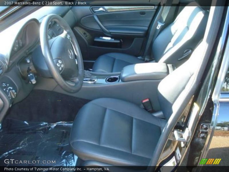 Black / Black 2007 Mercedes-Benz C 230 Sport