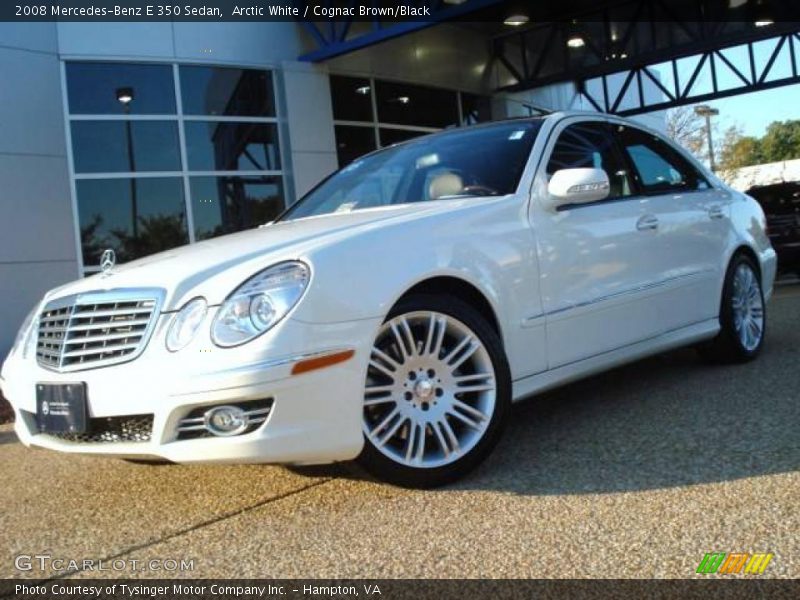 Arctic White / Cognac Brown/Black 2008 Mercedes-Benz E 350 Sedan