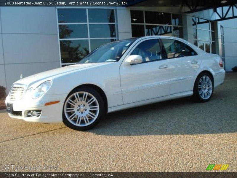 Arctic White / Cognac Brown/Black 2008 Mercedes-Benz E 350 Sedan