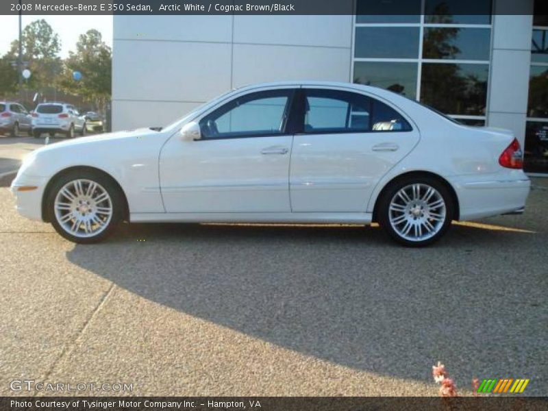 Arctic White / Cognac Brown/Black 2008 Mercedes-Benz E 350 Sedan