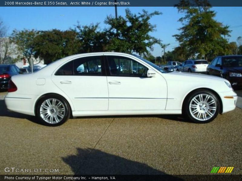 Arctic White / Cognac Brown/Black 2008 Mercedes-Benz E 350 Sedan