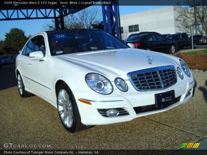 Arctic White / Cognac Brown/Black 2008 Mercedes-Benz E 350 Sedan