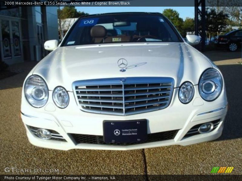 Arctic White / Cognac Brown/Black 2008 Mercedes-Benz E 350 Sedan