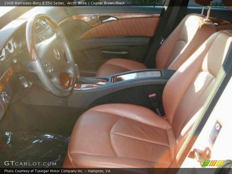 Arctic White / Cognac Brown/Black 2008 Mercedes-Benz E 350 Sedan