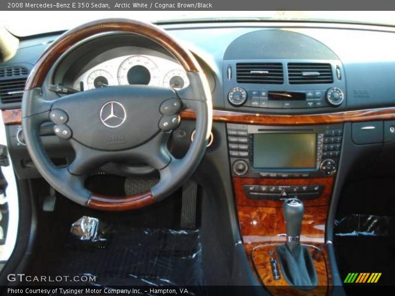 Arctic White / Cognac Brown/Black 2008 Mercedes-Benz E 350 Sedan