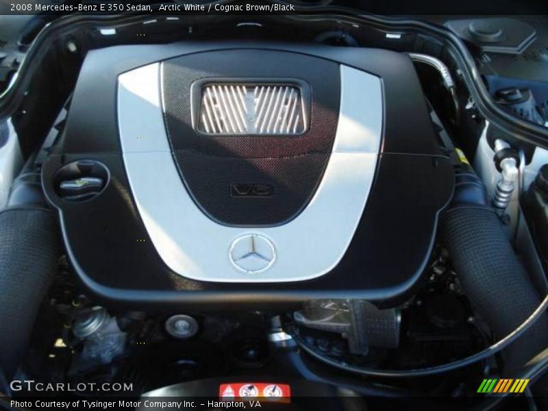 Arctic White / Cognac Brown/Black 2008 Mercedes-Benz E 350 Sedan