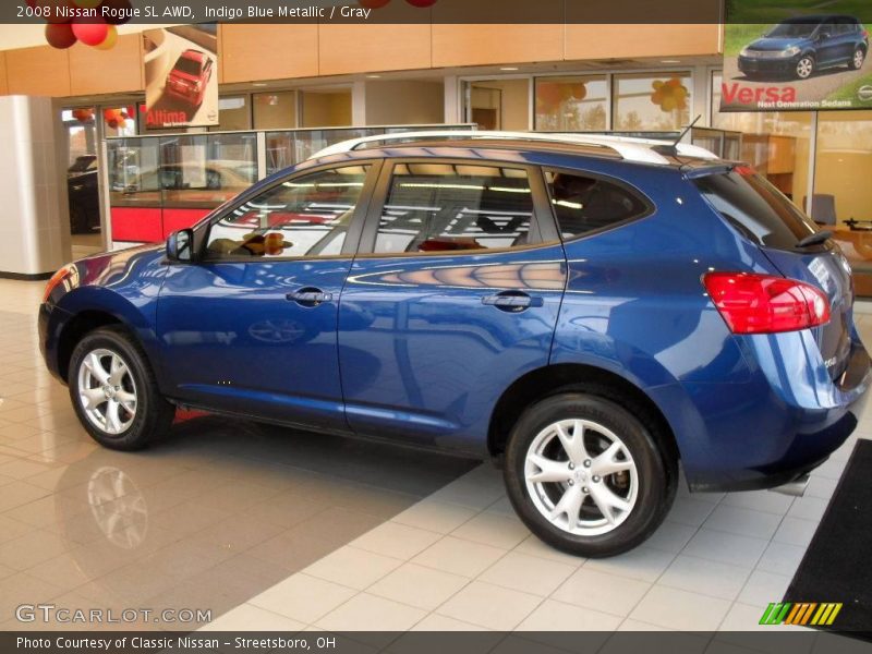 Indigo Blue Metallic / Gray 2008 Nissan Rogue SL AWD