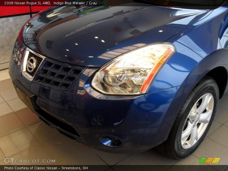 Indigo Blue Metallic / Gray 2008 Nissan Rogue SL AWD