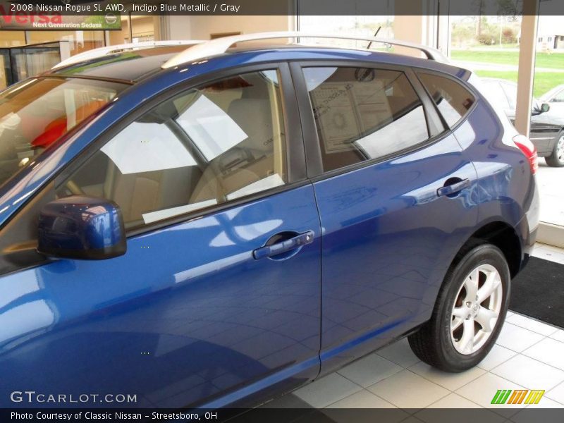Indigo Blue Metallic / Gray 2008 Nissan Rogue SL AWD