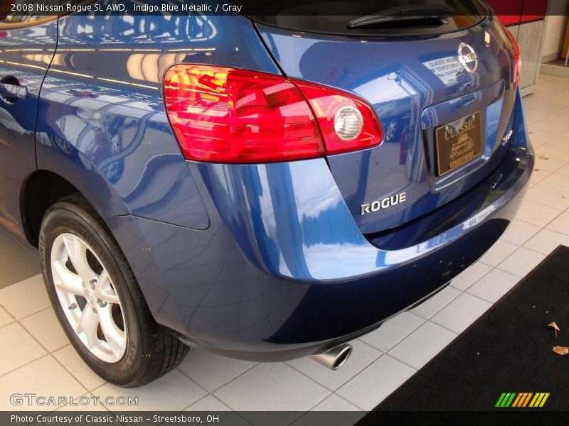 Indigo Blue Metallic / Gray 2008 Nissan Rogue SL AWD