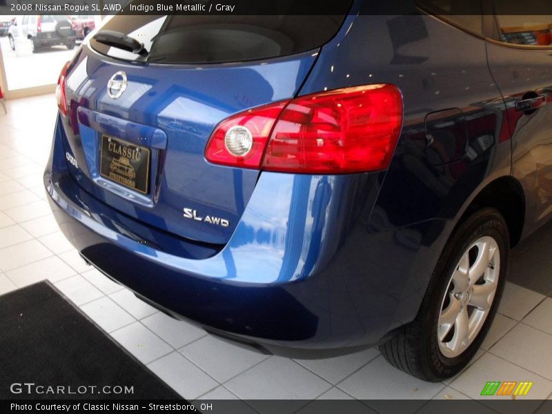 Indigo Blue Metallic / Gray 2008 Nissan Rogue SL AWD
