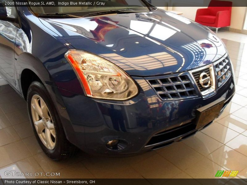 Indigo Blue Metallic / Gray 2008 Nissan Rogue SL AWD