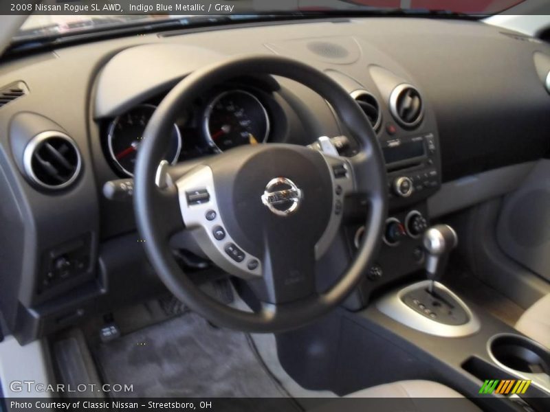 Indigo Blue Metallic / Gray 2008 Nissan Rogue SL AWD