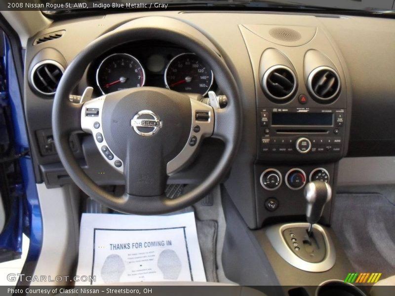 Indigo Blue Metallic / Gray 2008 Nissan Rogue SL AWD