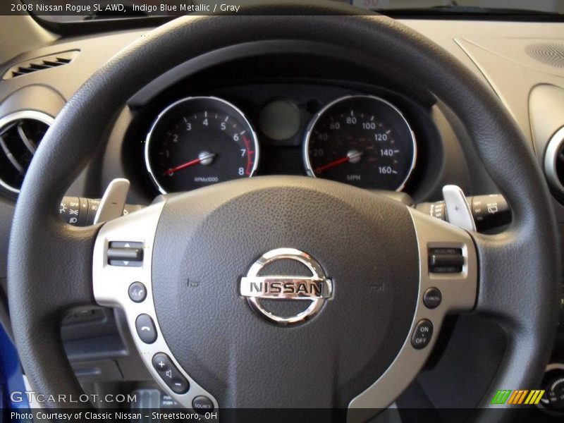 Indigo Blue Metallic / Gray 2008 Nissan Rogue SL AWD