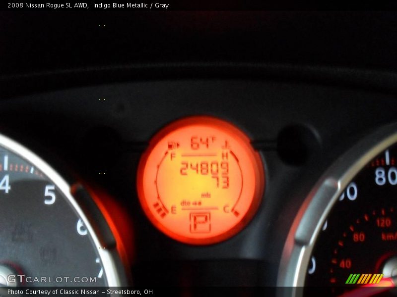 Indigo Blue Metallic / Gray 2008 Nissan Rogue SL AWD