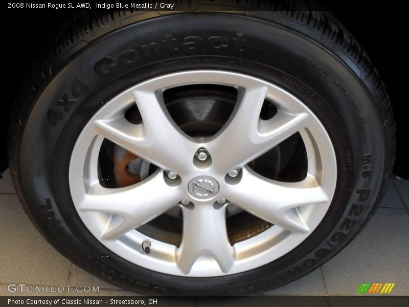 Indigo Blue Metallic / Gray 2008 Nissan Rogue SL AWD