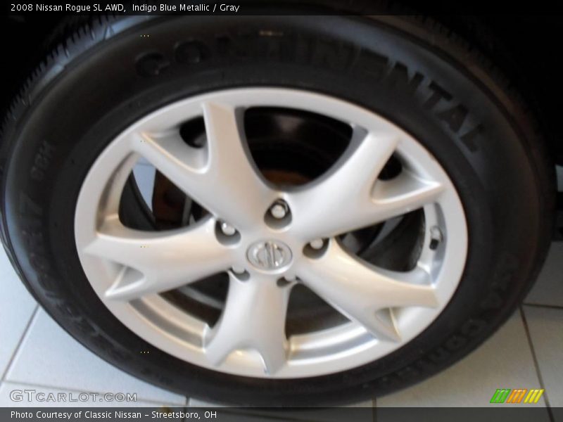 Indigo Blue Metallic / Gray 2008 Nissan Rogue SL AWD