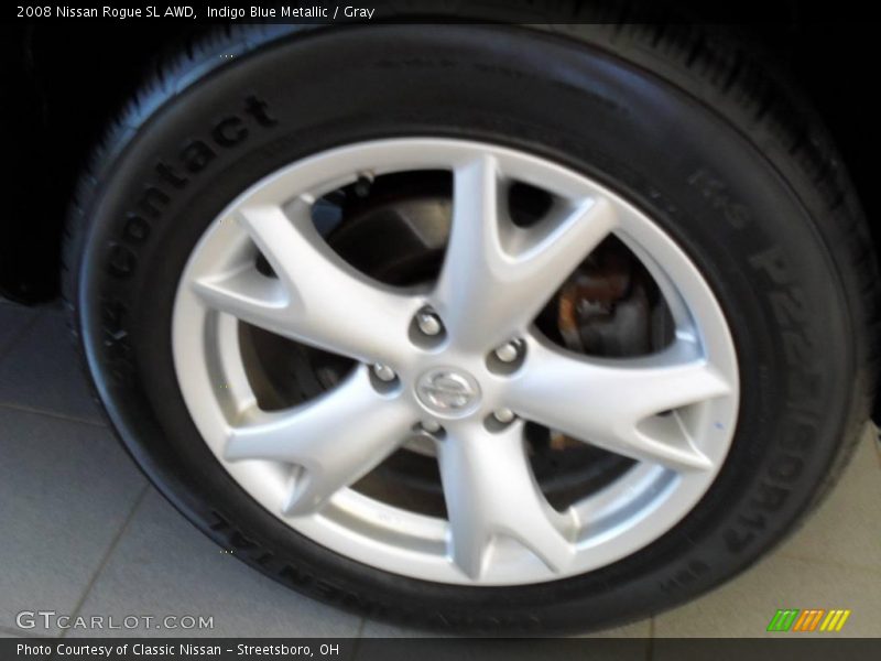 Indigo Blue Metallic / Gray 2008 Nissan Rogue SL AWD