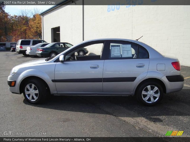 Silver / Gray 2007 Kia Rio LX Sedan