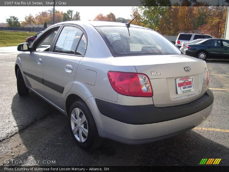 Silver / Gray 2007 Kia Rio LX Sedan