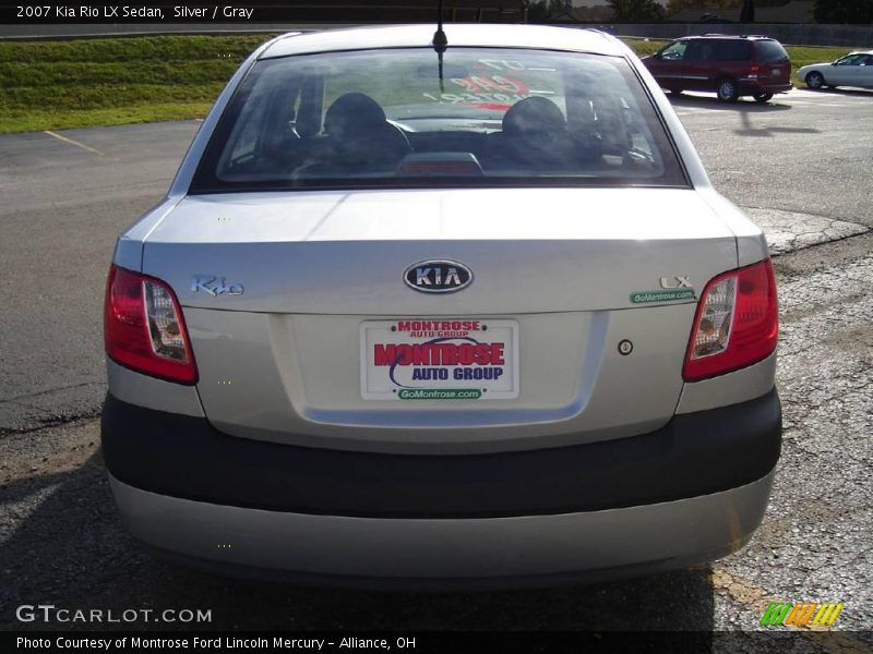 Silver / Gray 2007 Kia Rio LX Sedan