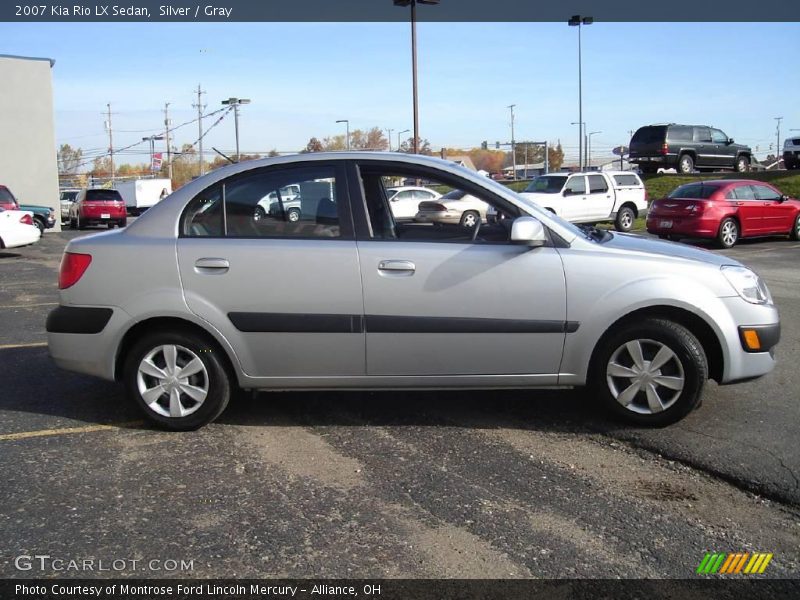 Silver / Gray 2007 Kia Rio LX Sedan