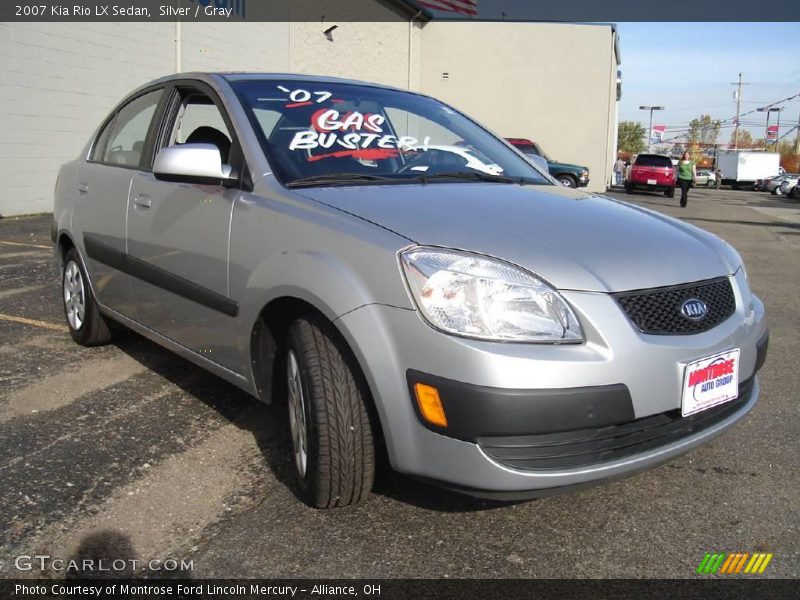 Silver / Gray 2007 Kia Rio LX Sedan