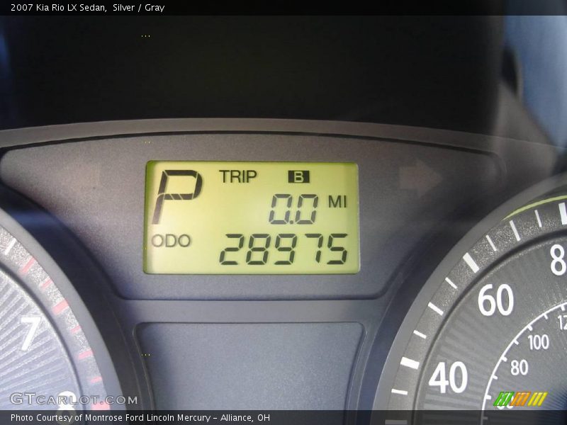 Silver / Gray 2007 Kia Rio LX Sedan