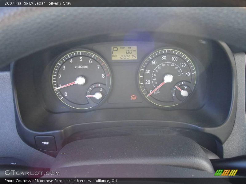 Silver / Gray 2007 Kia Rio LX Sedan